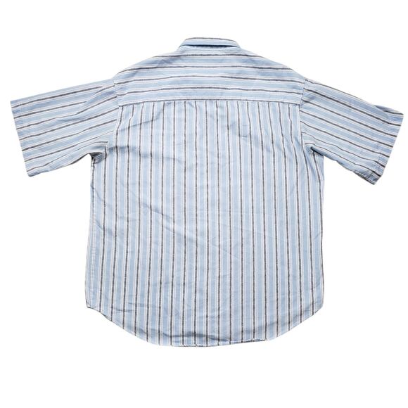 Vintage Levis Silver Label Big E Shirt Mens Large Striped Short Sleeve - Picture 6 of 7